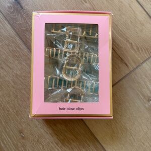 Gold Tone Hair Claw Clips (Set of 6)